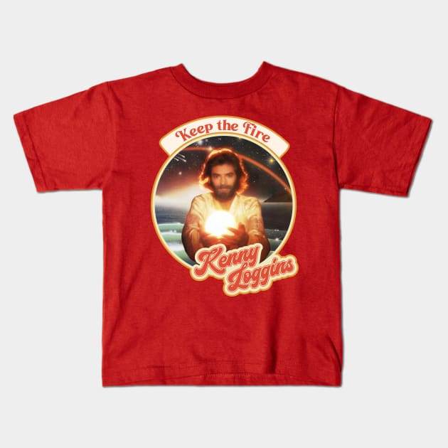 Kenny Loggins Retro Tour Style Design Kids T-Shirt by darklordpug